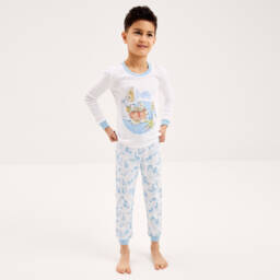 Peter Rabbit™ by Childrensalon-Бело-голубая пижама из хлопка | Childrensalon Outlet