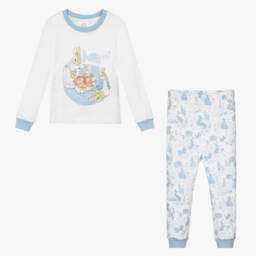 Peter Rabbit™ by Childrensalon-Бело-голубая пижама из хлопка | Childrensalon Outlet