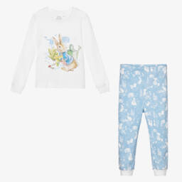 بيتر رابِت باي تشلدرن صالون-بيجاما قطن لون أزرق و أبيض | Childrensalon Outlet