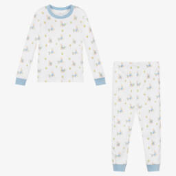 Peter Rabbit™ by Childrensalon-Boys White Cotton Sleep Set | Childrensalon Outlet