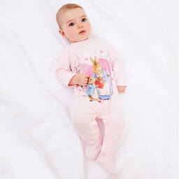 Peter Rabbit™ by Childrensalon-Розовый хлопковый комбинезон для малышек | Childrensalon Outlet