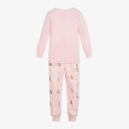 Peter Rabbit™ by Childrensalon-Girls Pink Cotton Jersey Pyjamas | Childrensalon Outlet