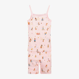 Peter Rabbit™ by Childrensalon-Girls Pink Cotton Jersey Short Pyjamas  | Childrensalon Outlet