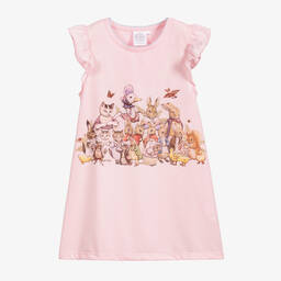 Peter Rabbit™ by Childrensalon-Розовая ночная рубашка из джерси для девочек | Childrensalon Outlet