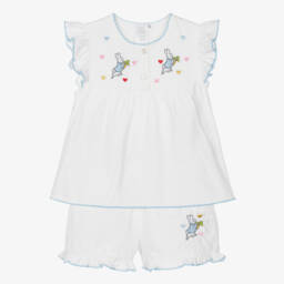 Peter Rabbit™ by Childrensalon-Girls Whimsical White Embroidered Sleepwear | Childrensalon Outlet