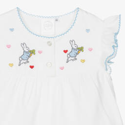 Peter Rabbit™ by Childrensalon-Girls Whimsical White Embroidered Sleepwear | Childrensalon Outlet