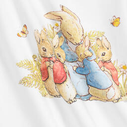 بيتر رابِت باي تشلدرن صالون-قميص نوم قطن لون أبيض للبنات | Childrensalon Outlet