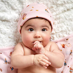 Peter Rabbit™ by Childrensalon-Розовая шапочка из хлопкового джерси | Childrensalon Outlet