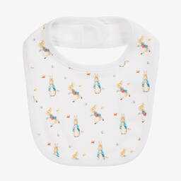 بيتر رابِت باي تشلدرن صالون-مريلة قطن لون أبيض للأطفال | Childrensalon Outlet