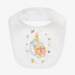 بيتر رابِت باي تشلدرن صالون-مريلة قطن لون أبيض للأطفال | Childrensalon Outlet