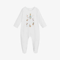 Peter Rabbit™ by Childrensalon-Белый комбинезон из хлопкового джерси | Childrensalon Outlet