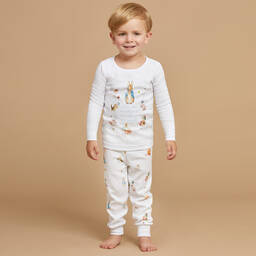 Peter Rabbit™ by Childrensalon-Белая пижама из хлопкового джерси | Childrensalon Outlet