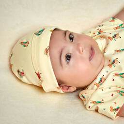 Peter Rabbit™ by Childrensalon-Yellow Cotton Jersey Baby Hat  | Childrensalon Outlet