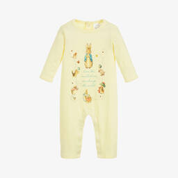 Peter Rabbit™ by Childrensalon-Yellow Cotton Jersey Babysuit | Childrensalon Outlet