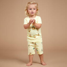 Peter Rabbit™ by Childrensalon-Короткая желтая пижама из хлопкового джерси | Childrensalon Outlet