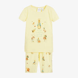 Peter Rabbit™ by Childrensalon-Короткая желтая пижама из хлопкового джерси | Childrensalon Outlet