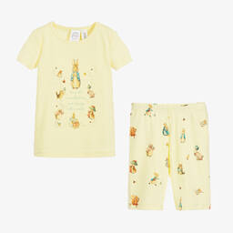 Peter Rabbit™ by Childrensalon-Короткая желтая пижама из хлопкового джерси | Childrensalon Outlet