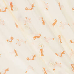 Petit Bateau-Baby Girls Ivory Bird Dress | Childrensalon Outlet