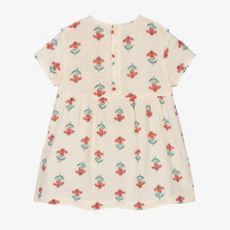 Petit Bateau-Кремовое платье из органического хлопка | Childrensalon Outlet
