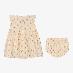 Petit Bateau-Кремовое платье из органического хлопка | Childrensalon Outlet