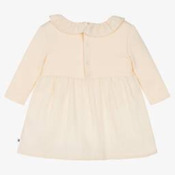 Petit Bateau-Кремовое платье из органического хлопка | Childrensalon Outlet