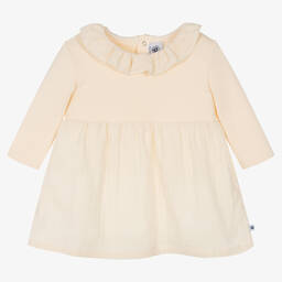 Petit Bateau-Кремовое платье из органического хлопка | Childrensalon Outlet