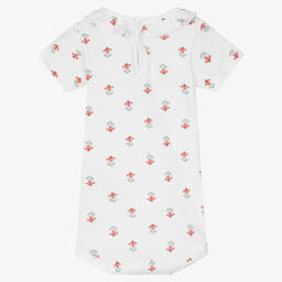 Petit Bateau-Белое хлопковое боди для малышек | Childrensalon Outlet
