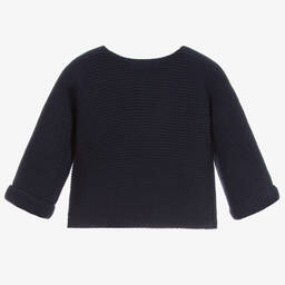 بتي باتو-كارديغان قطن محبوك لون كحلي للأطفال | Childrensalon Outlet