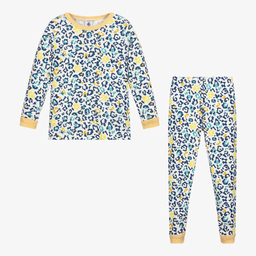 Petit Bateau-Синяя пижама и маска с леопардовым принтом | Childrensalon Outlet