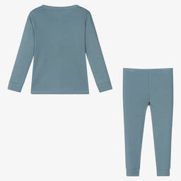 Petit Bateau-Голубая пижама в рубчик | Childrensalon Outlet