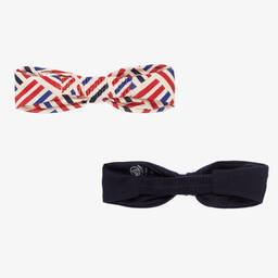 Petit Bateau-Blue Stripe Headbands (2 Pack) | Childrensalon Outlet