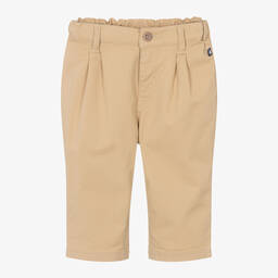 Petit Bateau-Boys Beige Cotton Twill Trousers | Childrensalon Outlet
