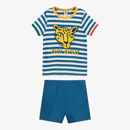 Petit Bateau-Boys Blue Leopard Pyjamas | Childrensalon Outlet