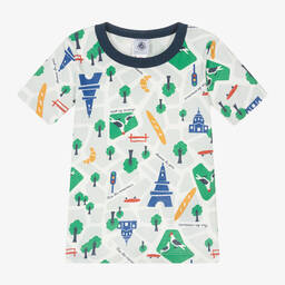 Petit Bateau-Boys Blue Organic Cotton Paris Pyjamas | Childrensalon Outlet