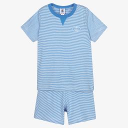Petit Bateau-Голубая пижама в полоску для мальчиков | Childrensalon Outlet