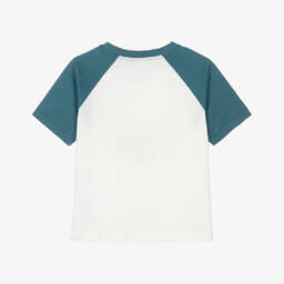 Petit Bateau-Boys Cotton Block Tee in Green | Childrensalon Outlet