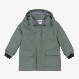 Petit Bateau-معطف واقي من المطر أطفال ولادي لون أخضر | Childrensalon Outlet
