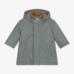 Petit Bateau-Boys Grey Fleece-Lined Raincoat | Childrensalon Outlet