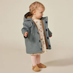 Petit Bateau-Boys Grey Fleece-Lined Raincoat | Childrensalon Outlet