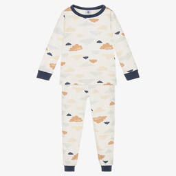 Petit Bateau-Кремовая хлопковая пижама с облаками | Childrensalon Outlet