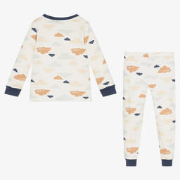 Petit Bateau-Кремовая хлопковая пижама с облаками | Childrensalon Outlet