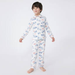 Petit Bateau-ملابس نوم باريسية قطنية عاجية للأولاد | Childrensalon Outlet