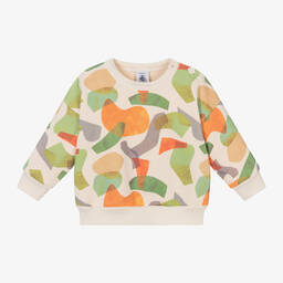 Petit Bateau-Boys Ivory Cotton Sweatshirt | Childrensalon Outlet