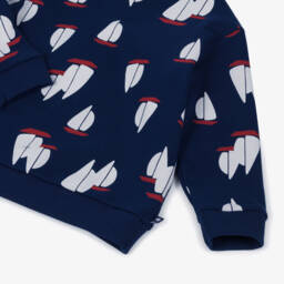 Petit Bateau-Синий хлопковый джемпер для мальчиков | Childrensalon Outlet