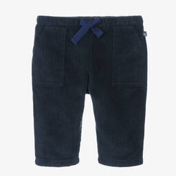 Petit Bateau-Boys Navy Blue Corduroy Trousers | Childrensalon Outlet