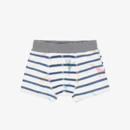 Petit Bateau-Тройка синих хлопковых боксеров для мальчиков | Childrensalon Outlet