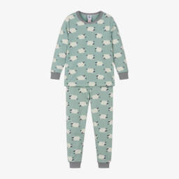 Petit Bateau-Зеленая хлопковая пижама с овечками для мальчиков | Childrensalon Outlet