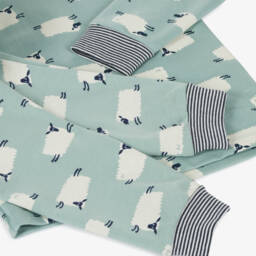 Petit Bateau-Зеленая хлопковая пижама с овечками для мальчиков | Childrensalon Outlet