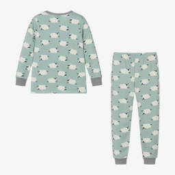 Petit Bateau-Зеленая хлопковая пижама с овечками для мальчиков | Childrensalon Outlet