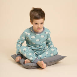 Petit Bateau-Зеленая хлопковая пижама с овечками для мальчиков | Childrensalon Outlet